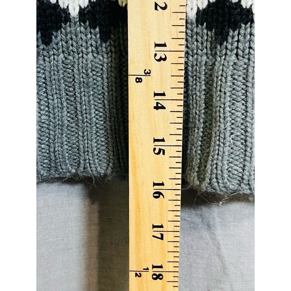 2b Bebe Sweater Womens XS Gray Pullover Geometric Short Sleeve Crew Ladies - Picture 5 of 6